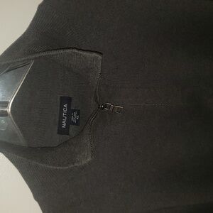 Nautica Men's Charcoal Zip-Up Sweater